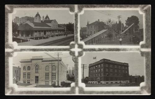 Northern Pacific Railroad Depot, Skater, Masonic Temple, International Harvester Buildings, Bismarck (N.D.)